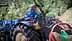 A man wearing a blue jacket and cap sits on a New Holland tractor in an olive grove. - Olive Oil Times