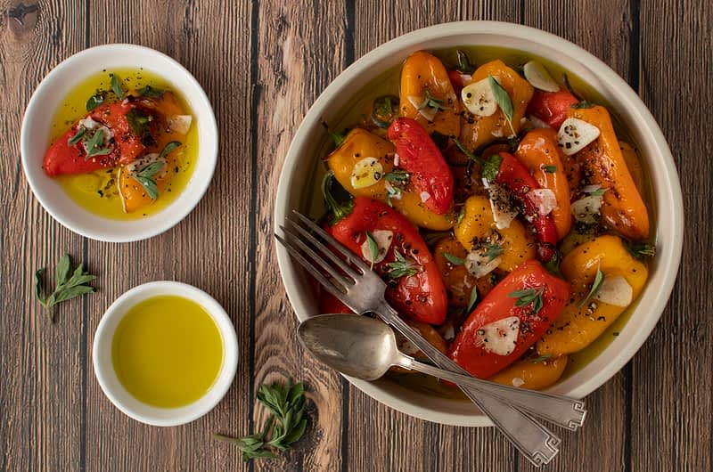DIY Marinated Roasted Bell Peppers 