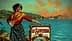A vintage advertisement featuring a woman standing next to a can of La Superba olive oil by the sea. - Olive Oil Times